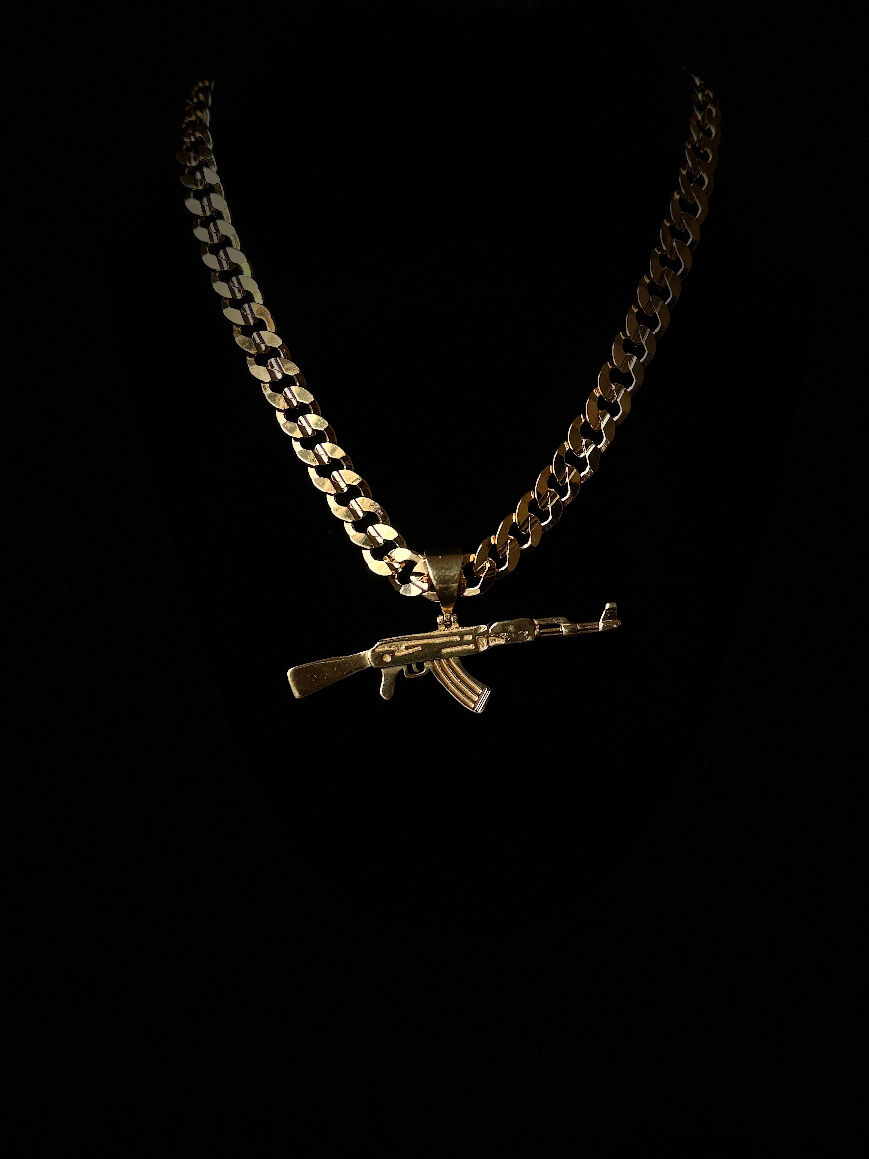 AK 47 Style Pendant And Chain