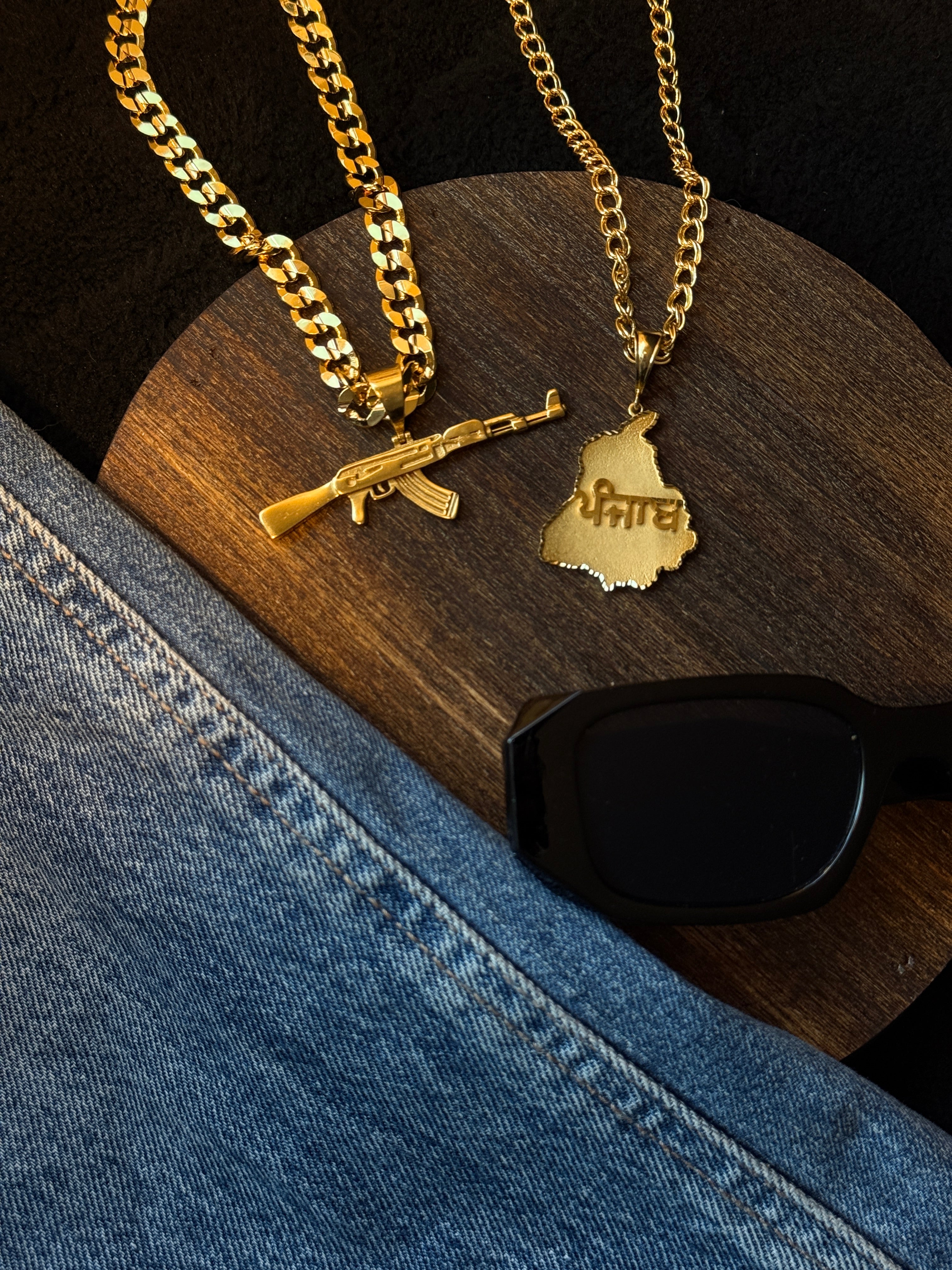 AK 47 Style Pendant And Chain